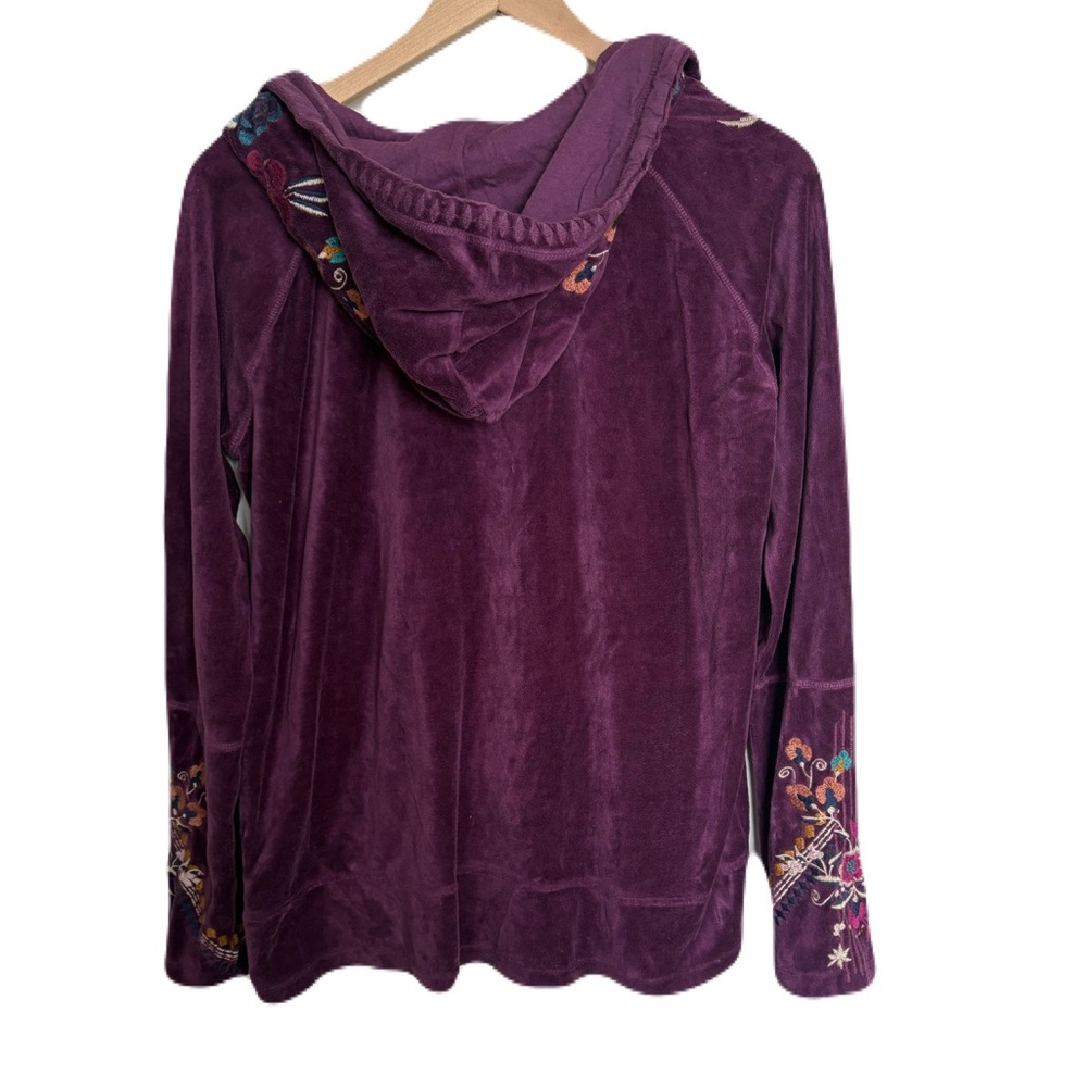 Johnny Was Embroidered Purple Hoodie - Picture 2 of 6